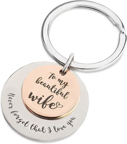 كيت روسي هدية سلسلة المفاتيح للزوجة – أحبك هدايا لها – هدايا لذكرى الزفاف – هدايا عيد ميلاد الزوجة من الزوج in Kuwait