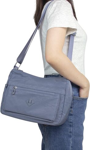 KAUKKO Women Crossbody Bag Handbag Lightweight Shoulder Purse Nylon Multi Pocket Crossbody Bag Ladies Travel Handbag in Saudi Arabia