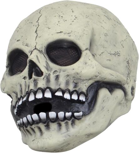 منطقة الحفلات، قناع جمجمة مخيف للهالوين، قناع رأس كامل، قناع جمجمة مخيف، قناع هيكل عظمي من اللاتكس، قناع خوذة من اللاتكس، هيكل عظمي واقعي بشري للحفلات التنكرية in Kuwait