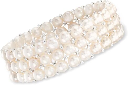 سوار روس سيمونز 6-7 ملم من اللؤلؤ المستنبت بثلاثة صفوف. 7 إنشات in Kuwait