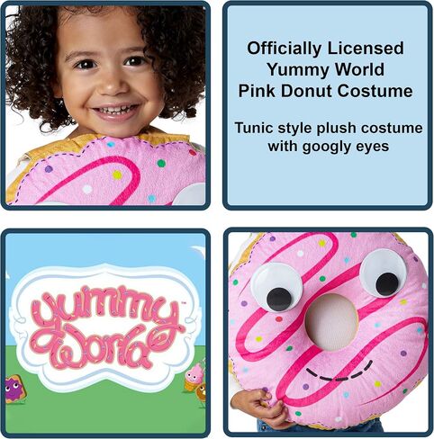 زي الدونات الوردي Yummy World للأطفال من Rubie، كما هو موضح، 4T in Saudi Arabia