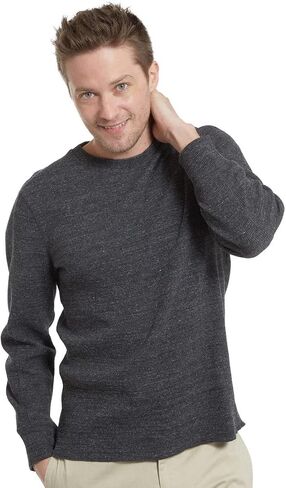 Grayers Mens Thermal Waffle Long Sleeve Crew Neck Shirt in Kuwait