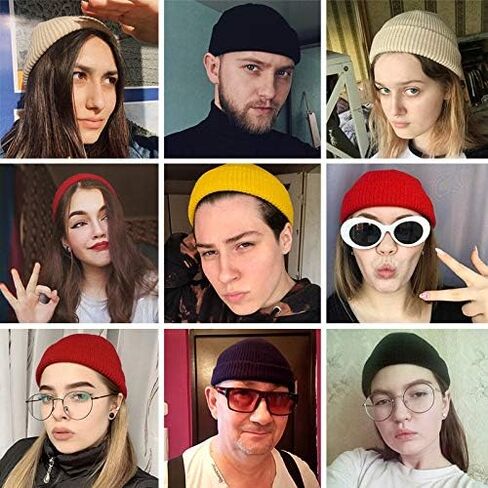 قبعة MAIAGO Fisherman للرجال والنساء، قبعة صغيرة متماسكة ذات أساور قصيرة، قبعات شتوية دافئة in Kuwait