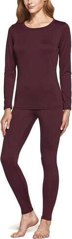 ATHLIO Women's Winter Thermal Underwear Long Johns Set, Top & Bottom for Cold Weather, Warm Base Layer in Kuwait