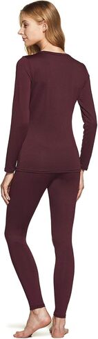 ATHLIO Women's Winter Thermal Underwear Long Johns Set, Top & Bottom for Cold Weather, Warm Base Layer in Kuwait