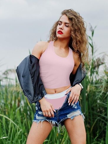 4 قطع من القمصان الأساسية بدون أكمام بدون أكمام من نوع Racerback للنساء in Kuwait