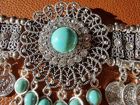 idealway Retro Boho Tribal Tassel Collar Bib Chain Chunky Pendant Statement Necklace Choker for Women in Kuwait