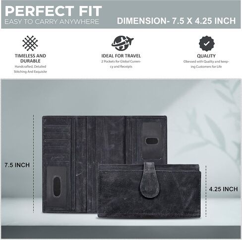 محفظة نسائية من الجلد الحقيقي مع خاصية حجب RFID - حامل بطاقات ثلاثي الطي مصمم للسيدات مع محافظ نافذة لبطاقة الهوية in Kuwait