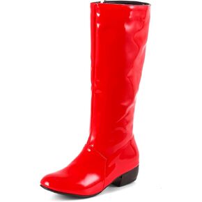 Sungtin Women's Faux Leather Knee High Flat Slouch Boots in Saudi Arabia