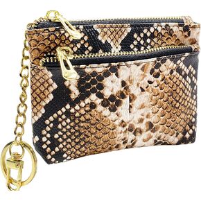 Beurlike Womens RFID Coin Purse Change Wallet Small Leather Card Holder Keychain