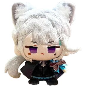 CALEMBOU Anime Plush Keychain, 4" Cute Chibi Plush Figure Key chain Pendant for Backpack, Al Haitham Kaveh Zhongli Childe Doctor Plush for Genshin Fans (Al Haitham)