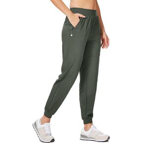 Willit Women's Athletic Joggers Pants Running Workout Quick Dry Pants Lightweight with Zipper Pockets