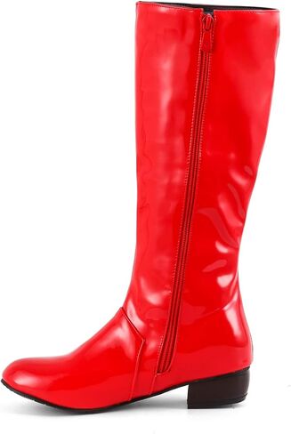 Sungtin Women's Faux Leather Knee High Flat Slouch Boots in Saudi Arabia