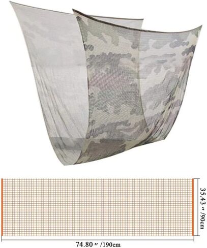 LOOGU Camouflage Netting, Tactical Mesh Net Camo Scarf for Wargame,Sports & Other Outdoor Activities in Kuwait