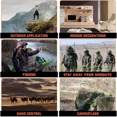 LOOGU Camouflage Netting, Tactical Mesh Net Camo Scarf for Wargame,Sports & Other Outdoor Activities in Kuwait
