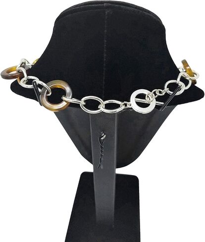 MOOCA 2 Pcs Deluxe Medium Necklace Chain Jewelry Display Holder, Jewelry Stand, Necklaces Display Necklace Mannequin, Necklace Bust Jewelry Bust Stand, White Faux Leather in Kuwait