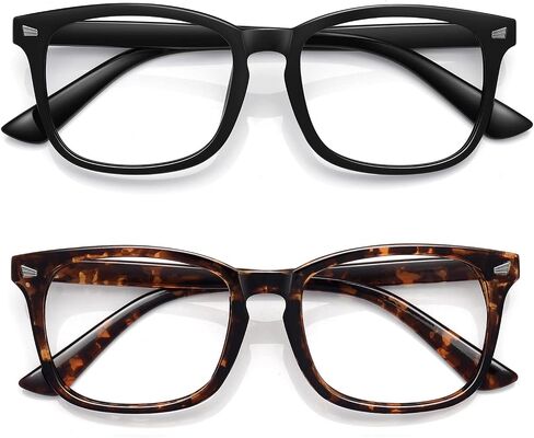 WOWSUN Unisex Stylish Nerd Non-prescription Glasses, Clear Lens Eyeglasses Frames, Fake Glasses in Kuwait