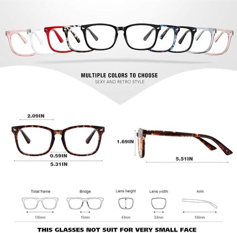 WOWSUN Unisex Stylish Nerd Non-prescription Glasses, Clear Lens Eyeglasses Frames, Fake Glasses in Kuwait