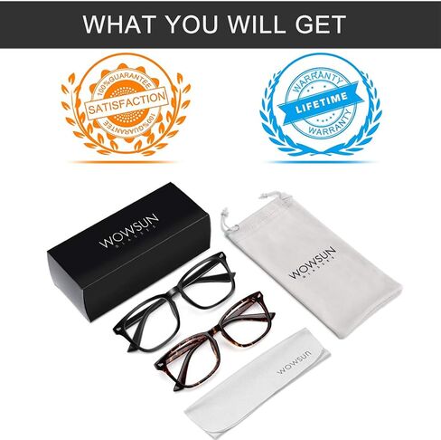 WOWSUN Unisex Stylish Nerd Non-prescription Glasses, Clear Lens Eyeglasses Frames, Fake Glasses in Kuwait