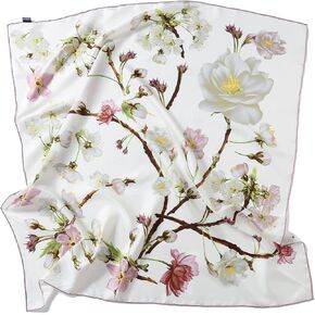 Jeelow 100 وشاح حريري التوت الحقيقي 35 × 35 أو 25 × 25 بوصة لف شال مربع لتغليف الشعر للنساء in Kuwait