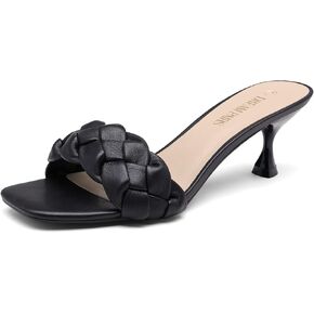 DREAM PAIRS Women’s Stilettos Heels Open Square Toe Comfort Low Kitten Heels Sexy Dress Pumps Sandals Evening Party Prom Dance Shoes in Saudi Arabia