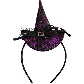 عصابة رأس على شكل قبعة برتقالية، إكسسوارات شعر الهالوين للفتيات والنساء وأعياد الميلاد وحفلات الهالوين والعام الجديد هدية احتفالات الزفاف (أرجواني) in Kuwait