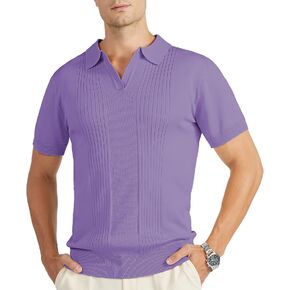 SWISSWELL Mens Knit Polo Shirts Short Sleeve Sweater Polo Casual Shirts Golf Collar Pullover