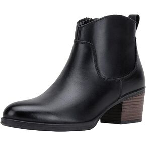 Vepose Women's 100% Leather Ankle Boots & Booties with Inner Side Zip Lady