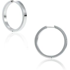 Minimalist Pure Titanium Hoop Huggie Earrings Round/Hexagon Earring, Dainty Plain Small Titanium Hoop Earrings Charms, Hypoallergenic Earring Jewelry Gifts for Women Girls Men Sensitive Ear in Saudi Arabia