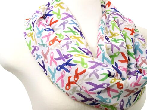 Di Capanni Cancer ribbon infinity scarf women Oncologists survivors doctors nurse chemotherapy chemo in Kuwait