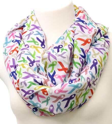 Di Capanni Cancer ribbon infinity scarf women Oncologists survivors doctors nurse chemotherapy chemo in Kuwait