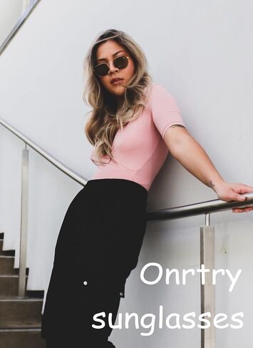 Onrtry Small Round Polarized Sunglasses for Men Women Classic Circle Metal Frame Sun Glasses 2 Pack in Kuwait