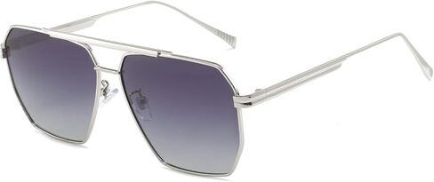 BUTABY Retro Sunglasses for Women Men Vintage Oversized Square Sun Glasses Classic Polarized Shades Large Metal Frame UV400 in Kuwait