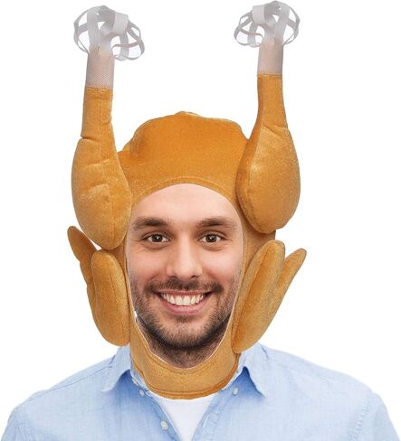 سيمبلي جينيس, 3 قطع من قبعات الديك الرومي المخملية لعيد الشكر، زي تركي ترو، زي الحاج، زي الهالوين، بيج in Kuwait