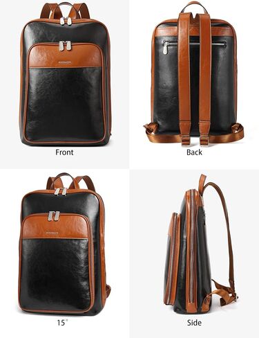 BOSTANTEN Leather Laptop Backpack for Women 15.6 inch Computer Bag Travel Work Daypack Large Size Bag in Kuwait