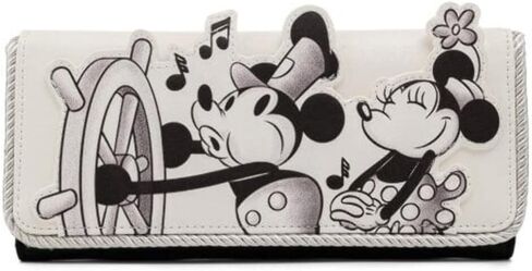 Loungefly Disney Mickey Mouse Steamboat Willie Music Cruise Flap Wallet in Saudi Arabia