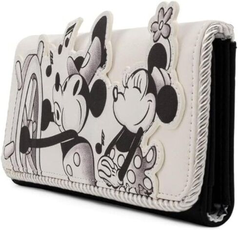 Loungefly Disney Mickey Mouse Steamboat Willie Music Cruise Flap Wallet in Saudi Arabia