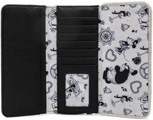 Loungefly Disney Mickey Mouse Steamboat Willie Music Cruise Flap Wallet in Saudi Arabia