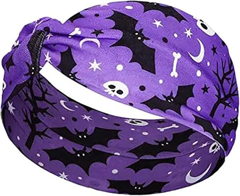 4 قطع من عصابات رأس الهالوين من TailaiMei للنساء، عصابة رأس معقودة، زي تنكري على شكل يقطين جوست سبايدر ويب، رباط شعر بهيكل عظمي سيء in Kuwait