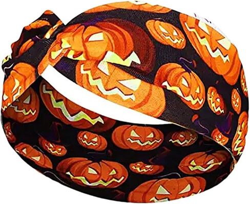 4 قطع من عصابات رأس الهالوين من TailaiMei للنساء، عصابة رأس معقودة، زي تنكري على شكل يقطين جوست سبايدر ويب، رباط شعر بهيكل عظمي سيء in Kuwait