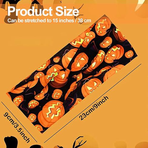 4 قطع من عصابات رأس الهالوين من TailaiMei للنساء، عصابة رأس معقودة، زي تنكري على شكل يقطين جوست سبايدر ويب، رباط شعر بهيكل عظمي سيء in Kuwait