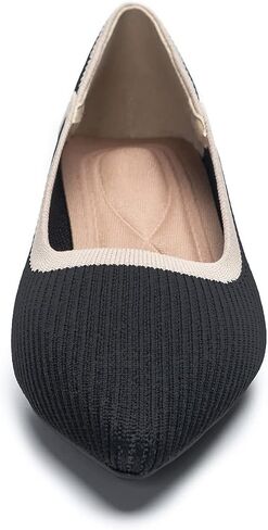 youngshow Women's Pumps Kitten Heels Pointed Toe Knit Slip On Comfortable Casual Formal Dress Shoes in Saudi Arabia