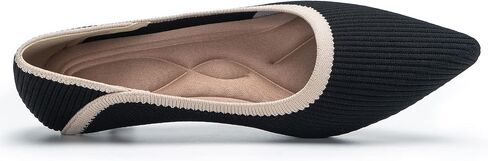 youngshow Women's Pumps Kitten Heels Pointed Toe Knit Slip On Comfortable Casual Formal Dress Shoes in Saudi Arabia