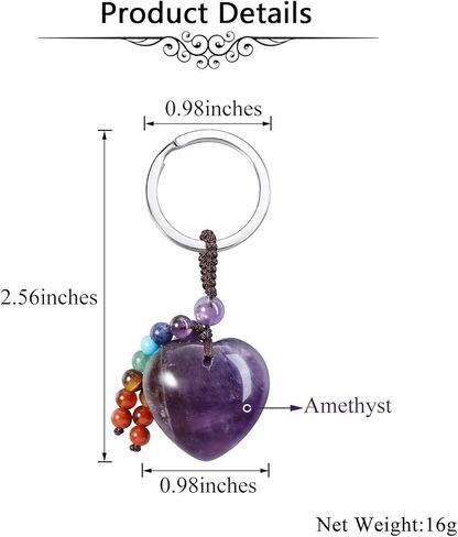 jovivi الطبيعية روز الكوارتز الكريستال القلب الحب حجر المفاتيح 7 شقرا ريكي شفاء كريستال الأحجار الكريمة الخرز شرابة كيرينغ للنساء أمي الأمهات هدايا عيد in Kuwait