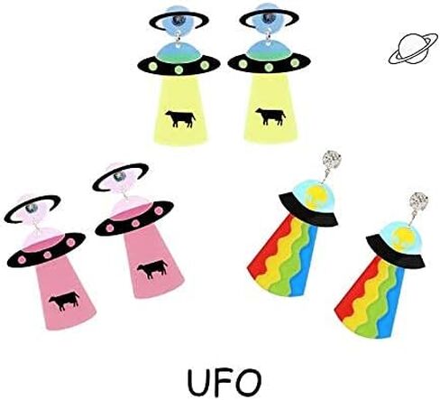YINLIN رائد فضاء كرتوني من الأكريليك مع حلق متدلي على شكل نجمة UFO in Kuwait