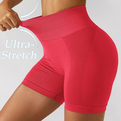 SZKANI Butt Lifting Workout Shorts for Women Booty Seamless Scrunch Butt Gym Shorts High Waist Yoga Biker Shorts in Saudi Arabia