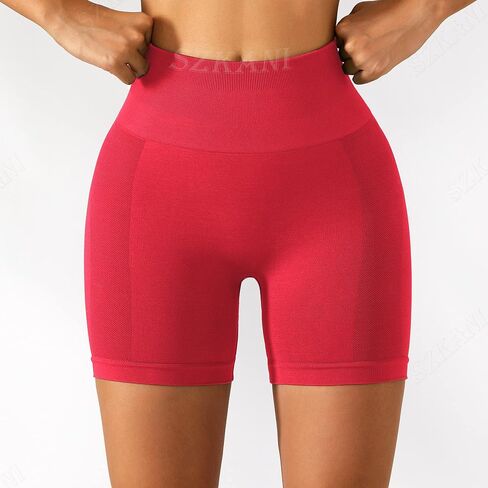 SZKANI Butt Lifting Workout Shorts for Women Booty Seamless Scrunch Butt Gym Shorts High Waist Yoga Biker Shorts in Saudi Arabia