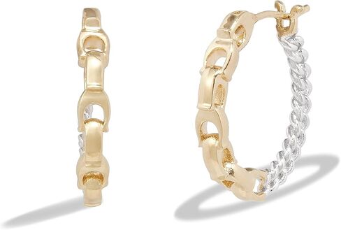 Coach Women's Signature Mixed Hoop Earrings in Saudi Arabia