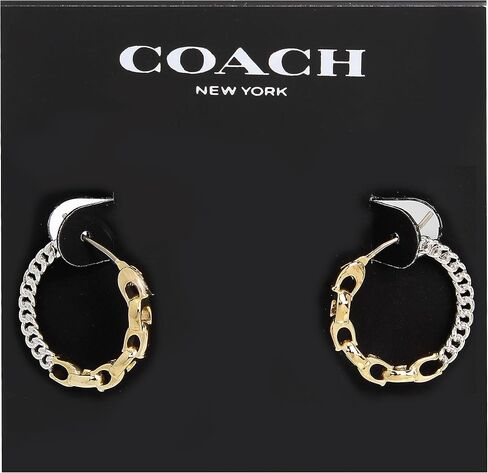Coach Women's Signature Mixed Hoop Earrings in Saudi Arabia