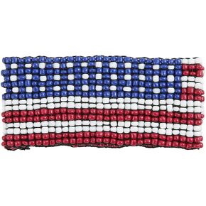 Madison Tyler American Flag Bracelets for Women Girl | Red | White | Blue Stretch Beaded Bracelets | 4th of July Patriotic Independence Day Jewelry